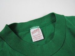 Vtg 1980s Green Blank USA Made Sportswear Basic T Shirt Sz M 38-40 50/50