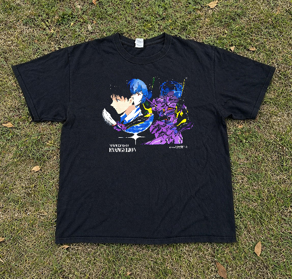 Vintage Neon Genesis Evangelion Anime Manga Short Sleeve T-Shirt