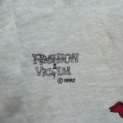 Vtg Fashion Victim Shirt Mens L Devil Sex Positions Fruit of the Loom AOP 90s