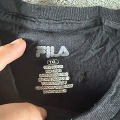 Fila Mens Black Graphic Logo T-Shirt Short Sleeve Cotton Tee 1XL