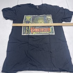 Anvil Lightweight Black Frankenstein Graphic T Shirt Unisex Adults Size Medium