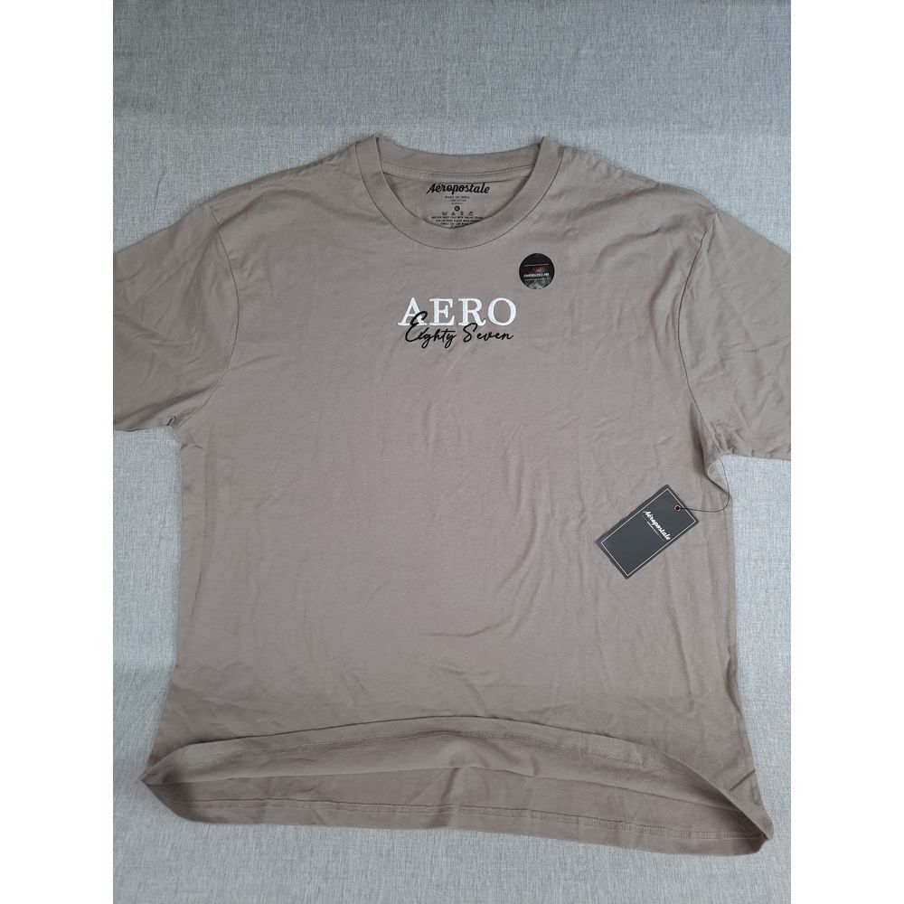 Aeropostale Men XL Oversized Fit Embroidery Art Logo T-Shirt Short Sleeve Cotton
