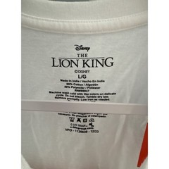 Disney The Lion King Hakuna Matata White Graphic T-Shirt Large 4LKG90210DT