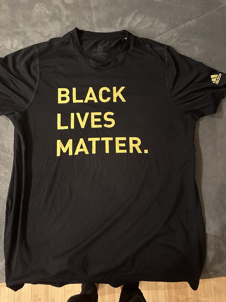 Adidas Creator Tee Mens Large “Black Lives Matter” BLM t-shirt – Aeroready