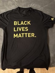 Adidas Creator Tee Mens Large “Black Lives Matter” BLM t-shirt – Aeroready