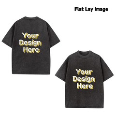 Husband Birthday Gift Custom Photo Quote Washed Cotton T-shirt