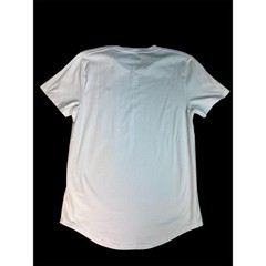HOLLISTER MEN’S SCOLLOPED HEM WHITE TEE SHIRT SIZE MEDIUM