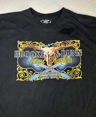 Brooks and Dunn x Billabong T-Shirt Adult 2X Last Rodeo Tour Gun Holes accent