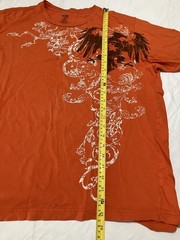 Vintage No Boundaries Orange T Shirt Mens Size Large USA Tribal Grunge Y2K 90s