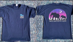 2 sided Dave Matthews Band elephants t-shirt, rock band t-shirt