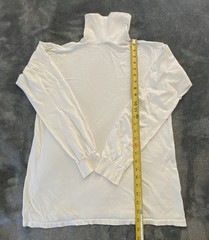 356- North Country Eaton White Turtle Neck Long Sleeve Size M 100% Cotton