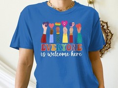 Everyone Is Welcome Here T-Shirt – Inclusive Pride Equality Kindness Tee
