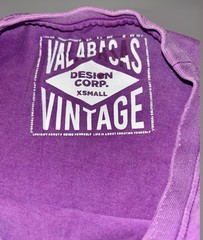 Valabasas T-Shirt Purple Grunge Distressed Short Sleeve Tee | Men’s Size (XS)