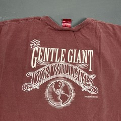 Vintage Don Williams The Gentle Giant Tshirt XL Purple Dbl Sided VTG Music