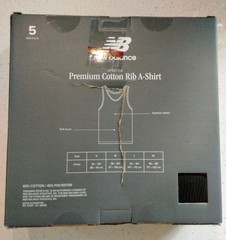 New Balance Premium Cotton Rib A-Shirt 5 Pack Sz M