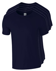 Mens Gildan Softstyle T shirt 5 or 3 Pack Unisex Plain Cotton Bulk T-Shirt Mixed