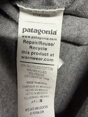 Patagonia Men’s XXL Gray Knit Cotton Blend Crew Neck Pocket Logo Graphic T-Shirt
