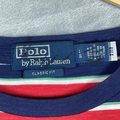 Polo Ralph Lauren Mens Large Classic Fit Striped Pocket T-Shirt Red Blue NWOT