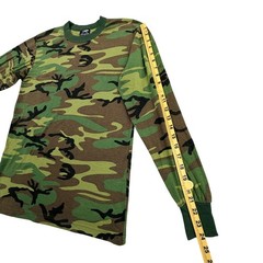 Rothco Long Sleeve T Shirt Men Small Green Woodland Camo Tactical Y2K Vintage