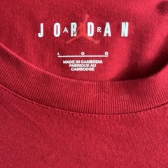 Jordan Jumpman Red Logo Short Sleeve Crew Neck Men’s T-Shirt L