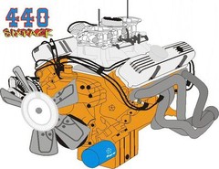 MOPAR Dodge Plymouth Cuda 440 Sixpack White Hanes T Shirt (2XL or 3XL)
