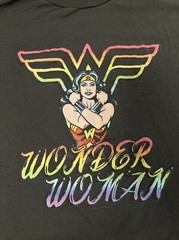 Wonder Woman Shirt Adult XL Gray Graphic Tee Short Sleeve Retro Marvel Hero
