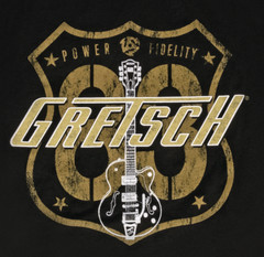 NEW Genuine Gretsch Route 83 T-Shirt – BLACK, CHOOSE YOUR SIZE!