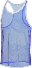 Mens Sexy Mesh Vest Breathable Soft See Through Sleeveless Male Tank Top M-3XL
