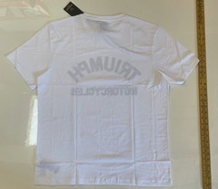 Triumph Motorcycles Burnham T Shirt Mens XL White Soft Cotton Casual Arch Logo