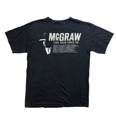 Tim McGraw Live Your Voice 08 Tour T-Shirt Mens Medium Black Country Concert Tee