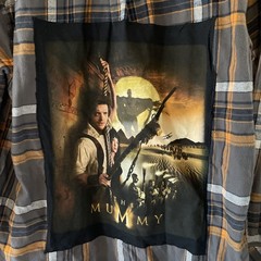 Vintage UpcycledbThe Mummy Movie Flannel Size L Legendary Whitetails Flannel
