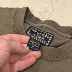 Vintage Abercrombie And Fitch Long Sleeve Tshirt Mens Medium Olive Green Faded