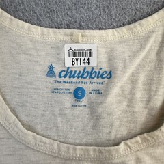 Chubbies Tank Top Shirt Mens Small Beige Surf Graphic Sleeveless Windsurf Retro