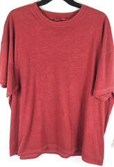 No Boundaries MEN’S SIZE 2XL Oversized Boxy Tee in Red Dahlia Cotton Shirt, NWOT