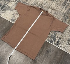 Vintage 80s Brown Blank T Shirt—BVD 100% Cotton MADE IN USA—Single Stitch XL