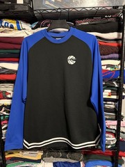 Vintage Nike Long Sleeve Shirt Mens Large Basketball Swoosh Logo Knit Blue Y2K