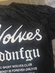 Darc Sport Men’s S Black Wolves Graphic Crew Neck Short Sleeve T-Shirt 891/1000