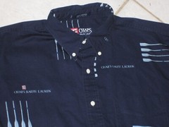 UNIQUE MENS LARGE CHAPS RALPH LAUREN PADDLE NAUTICAL CHEST 48 LTH 31 SLEEVES 33