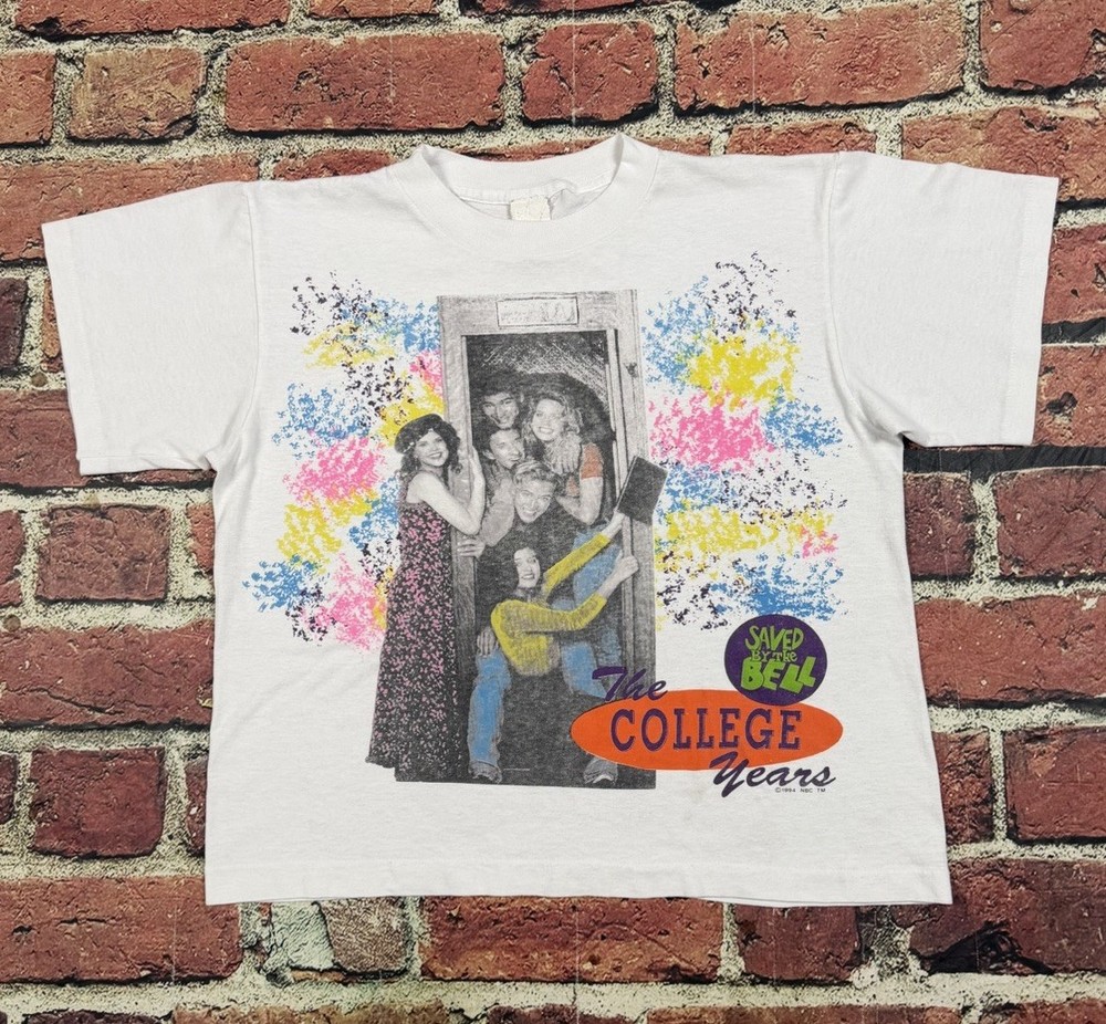 Vintage 1994 Saved by the Bell The College Years Cast T Shirt NBC Single Stitch