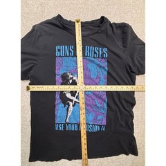 Guns N Roses Use Your Illusion II Tour 1991 Graphic T-Shirt Black Mens Medium