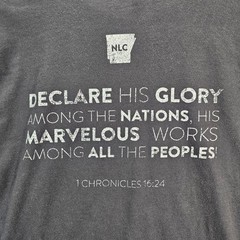 District Made Mens Macau Real Life T-Shirt Gray NLC Religious Graphic Tee Size M