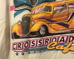 Crossroads Cafe 50s Retro Throwback Shirt XL Street Rod Classic Drag Cars Racing