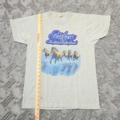 VTG 1983 Bob Seger Large The Silver Bullet Band The Distance Tour T-Shirt L Grey