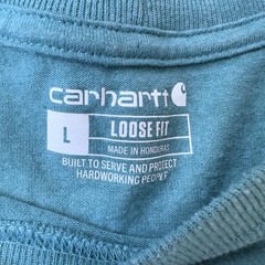 Carhartt Loose Fit Heavyweight Long Sleeve Logo Original Blue Men’s Large