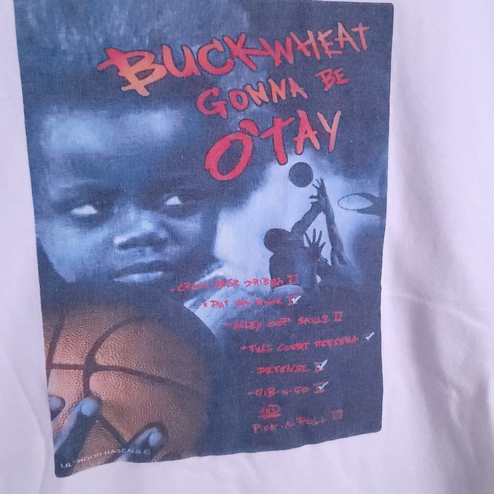 Vintage Buckwheat Little Rascals Hood Basketball Longsleeve Parody Shirt Mob Inc