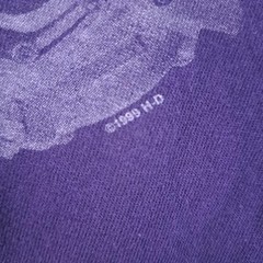 Vintage 90s Harley Davidson Tee Mens 2XL Deep Plum Purple Eaglethon 1999