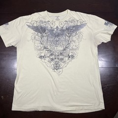 Vintage Y2K Mens XXL Anchor Spread Eagle Wings Crest Grunge Skate San Diego Tee