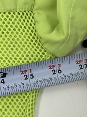 Rue 21 Top Unisex Sz XL Lime Green Long Sleeves Open Mesh Drawstring 1/4 Zip