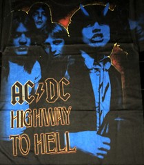 AC/DC cd cvr NIGHT PROWLER Official SHIRT MED New highway to hell Angus Young