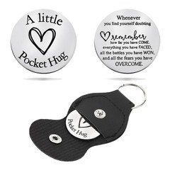 Pocket Hug Token Keychain for Women & Men – Inspirational Gifts for Him & Her –
